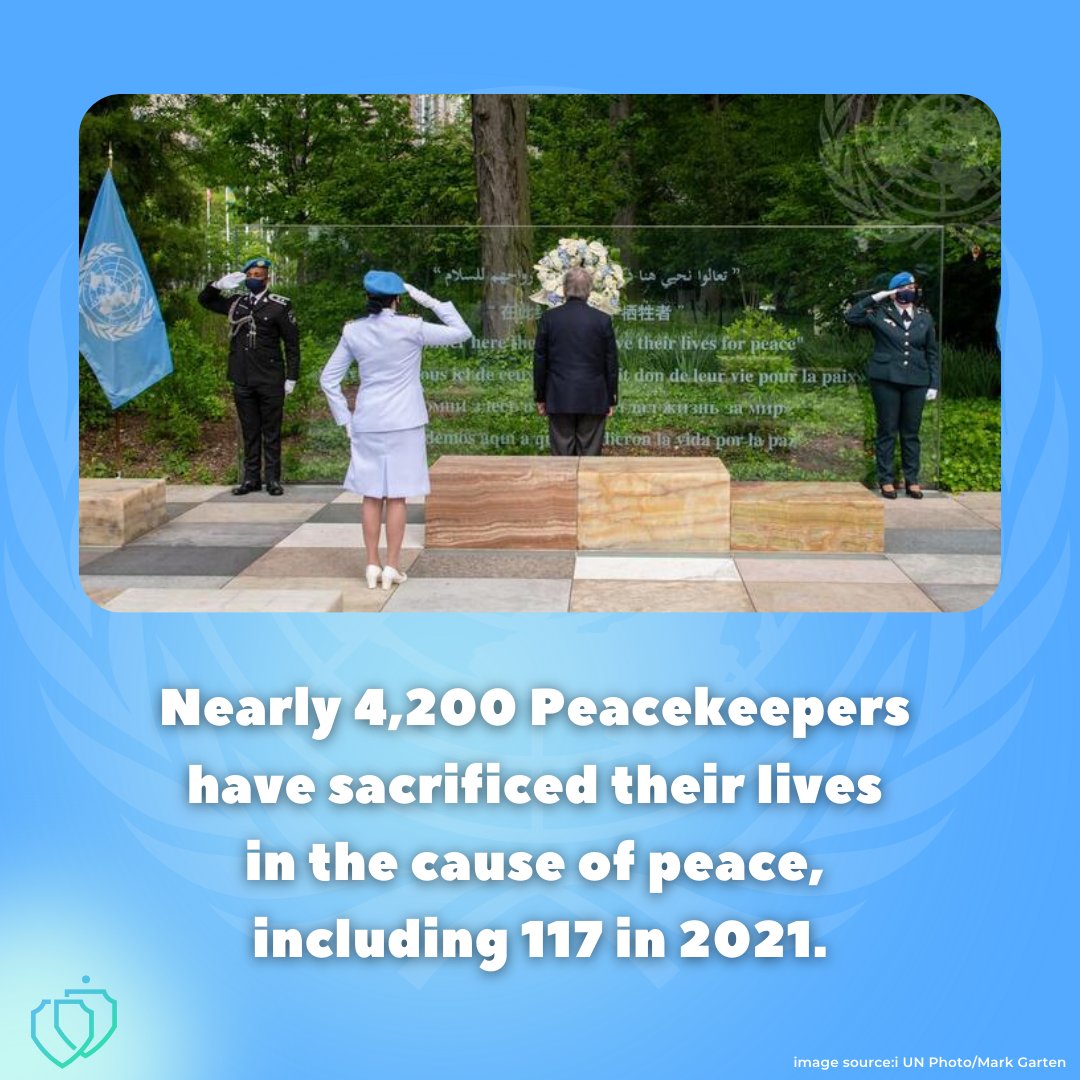 ttpster's tweet photo. May 29th is International Day of United Nations Peacekeepers! Watch @UN Secretary-General's Message for @UNPeacekeeping: https://t.co/xUfAM4hkNL  #Ttpster

#PeoplePeaceProgress #PKDay #Peace #Security #InternationalAffairs https://t.co/mAoyM4L0OT