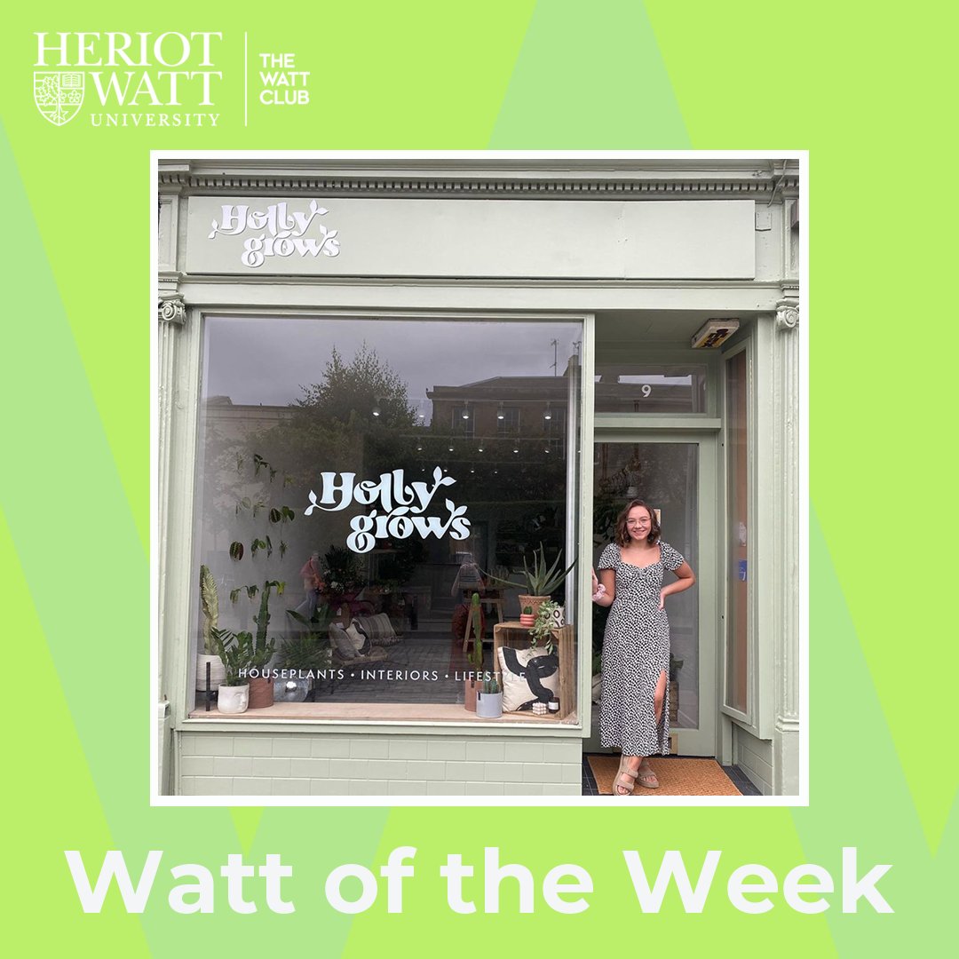 thewattclub's tweet photo. Have you visited this alumnae’s dreamy houseplant shop in Portobello? @HWU_EGIS Marine Biology Graduate Holly Johannessen launched Holly Grows after graduating during lockdown & after a year of trading online, moved to permanent digs on Brighton Place in 2021. #WattOfTheWeek https://t.co/5yCAIJjR1v