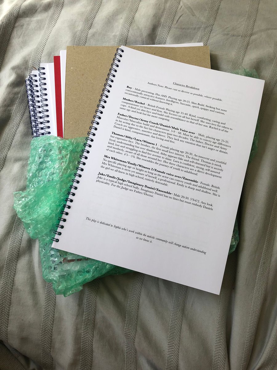 We have scripts! Rehearsals must be starting soon…..🌈💜🎶🎭