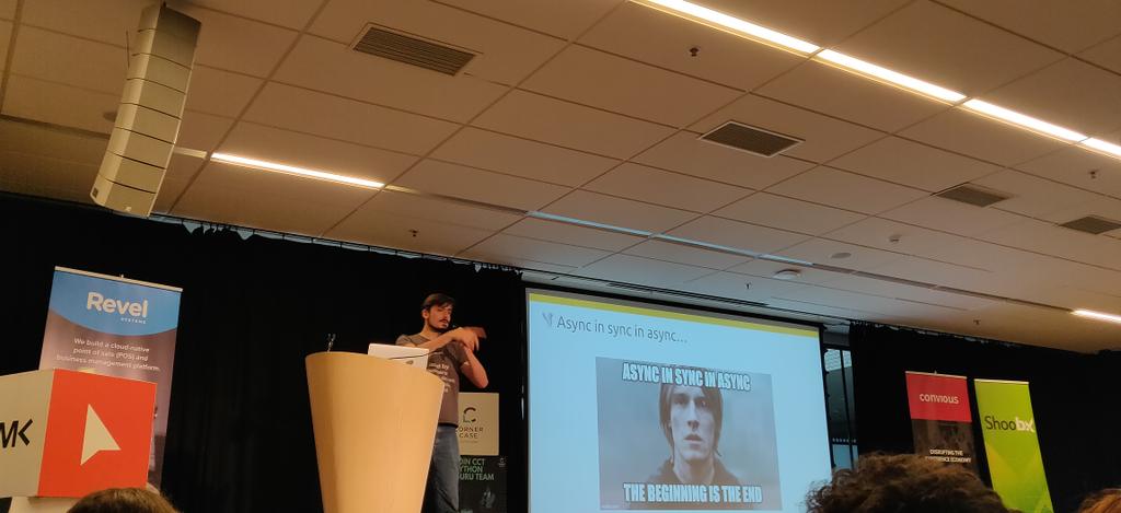 nithishr's tweet photo. Very succinctly put by @tiangolo
When working with asynchronous and synchronous code, there might be multiple levels of them but internally there are only two places: the main thread and the worker threads.
@PyConLT
#pyconlt #asyncer https://t.co/9xPbyPpRHC