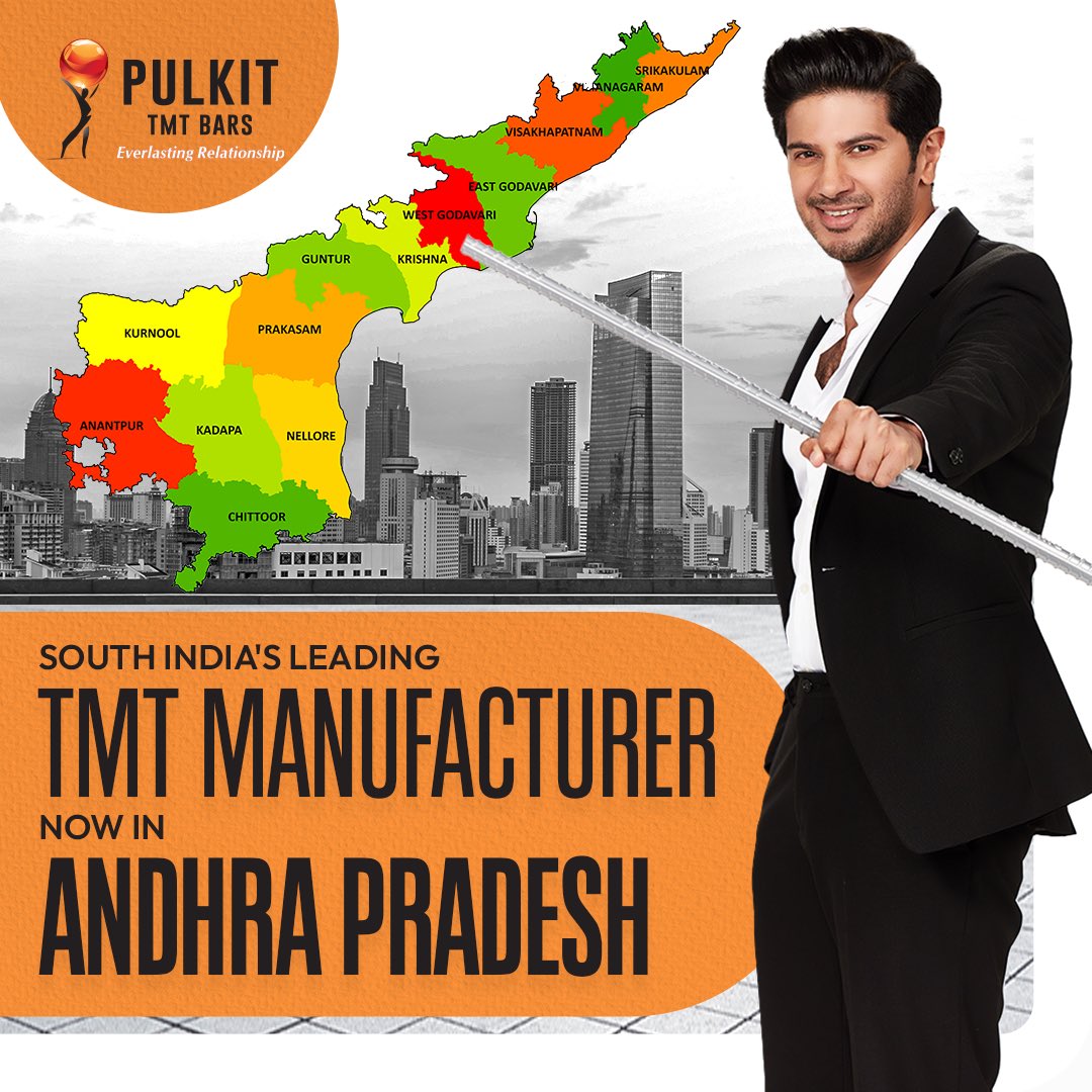 pulkittmt's tweet photo. Make way for the leader #andhrapradesh @pulkittmt makes its solid way into the #kohinoor of India!
.
.
.
#pulkittmt #tmtbars #crsbars #intensebonding #dulquersalmaan #dqsalmaan #beststeel #number1 https://t.co/4Ba0SRkSmo
