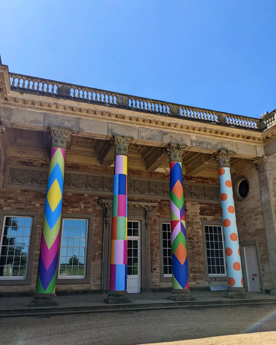 Going to miss Morag Myerscough's colourful designs adorning the front of the house. The column wrappings are coming down next week, so this weekend is your last chance to see them!