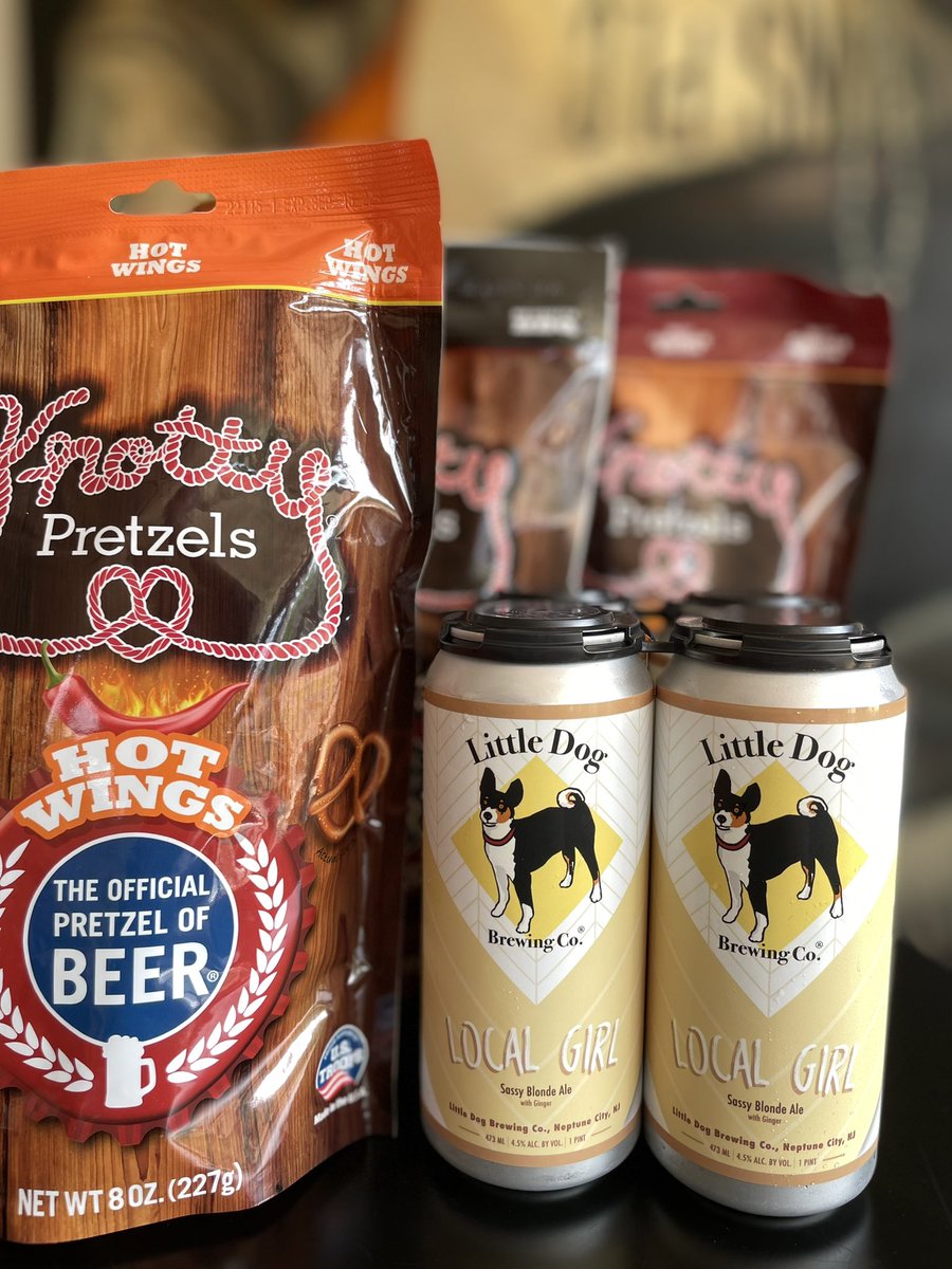 Perfect pairing! Knotty Pretzels and Little Dog Beer! Cheers to our newest snack option, available in 6 beer-friendly flavors. Kick off the unofficial start of summer with a beer here, or To-Go!