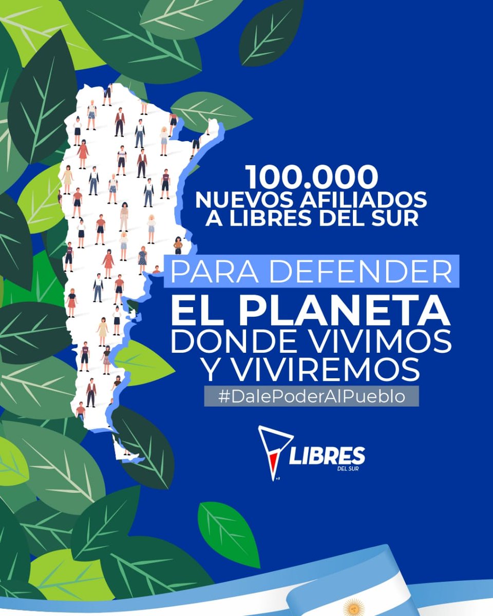 Necesitamos políticos que defiendan el nuestro planeta sin decidir mediante sus propios intereses. 
AFILIATE A LIBRES DEL SUR #AfiliateaLibres