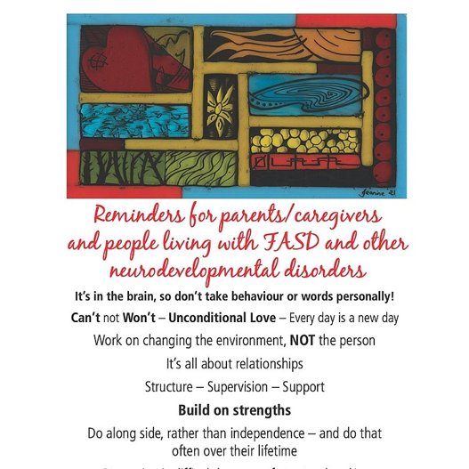 fasdhamiltonca's tweet photo. Judy Pakozdy and her son developed a free poster of reminders for people caring for or working with those with FASD and other neurodevelopmental disorders. Click here to see the full poster https://t.co/JzGcuj7gJa https://t.co/hKZUHP8o2V