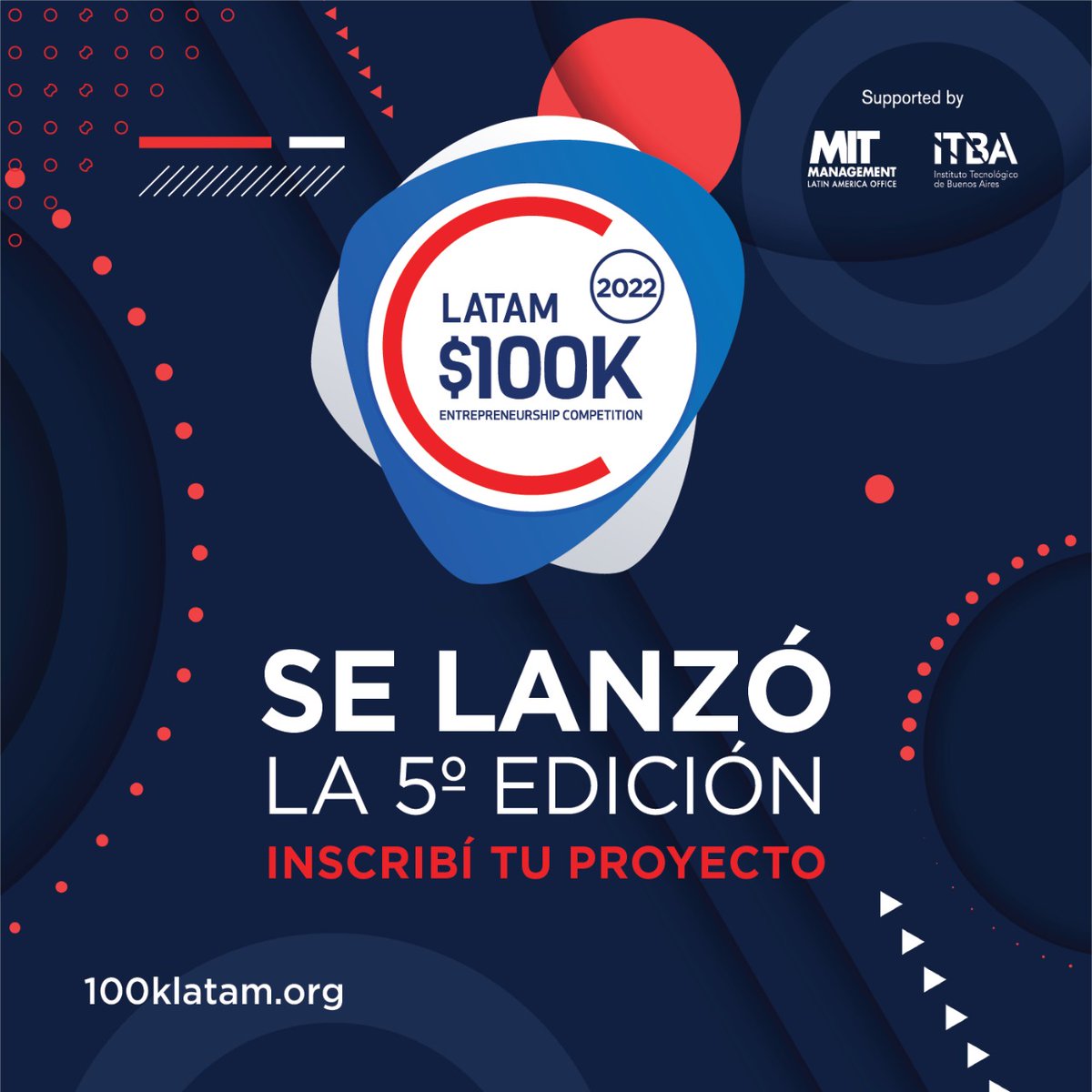 aceleralitoral's tweet image. Atención Emprendedores #LATAM
  
El @ITBA, con el apoyo del @MITSloanLATAM, lanzaron la edición 2022 del concurso @Latam100, el certamen que busca impulsar el desarrollo de startups con capacidad de generar impacto en la región.

#100klatam #Innovación #Tecnología #Crecimiento