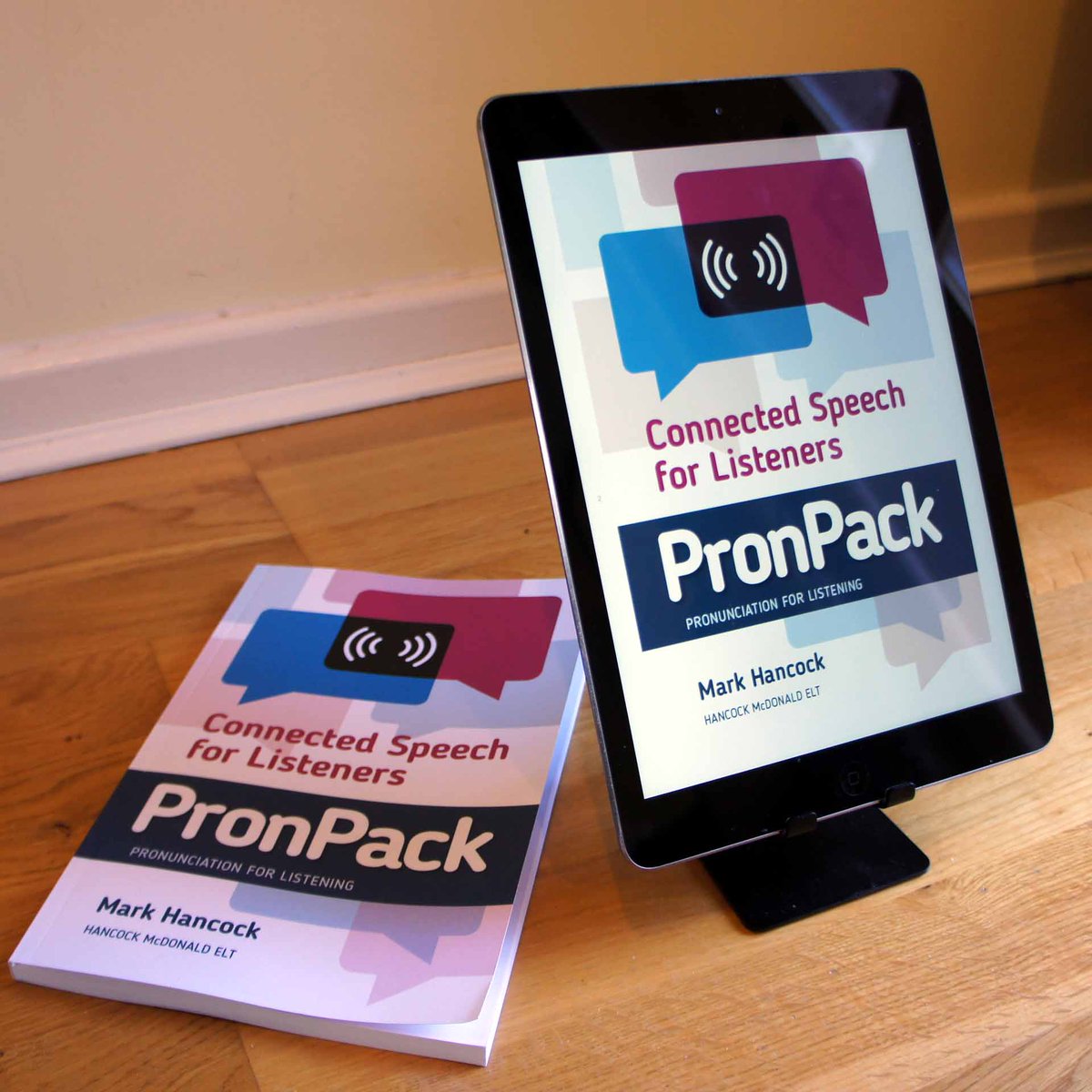 HancockMcDonald's tweet photo. "Connected Speech for Listeners": New book is now out in electronic format on Kobo https://t.co/HB0EmVyTvh and Apple Books https://t.co/MUj3RaYYlP 

#pronunciation #English  #ELT #EFL #TEFL #TESOL #ESL  #decoding #listening #pronpack #IATEFL #connectedspeech https://t.co/HoTBbP4aJO