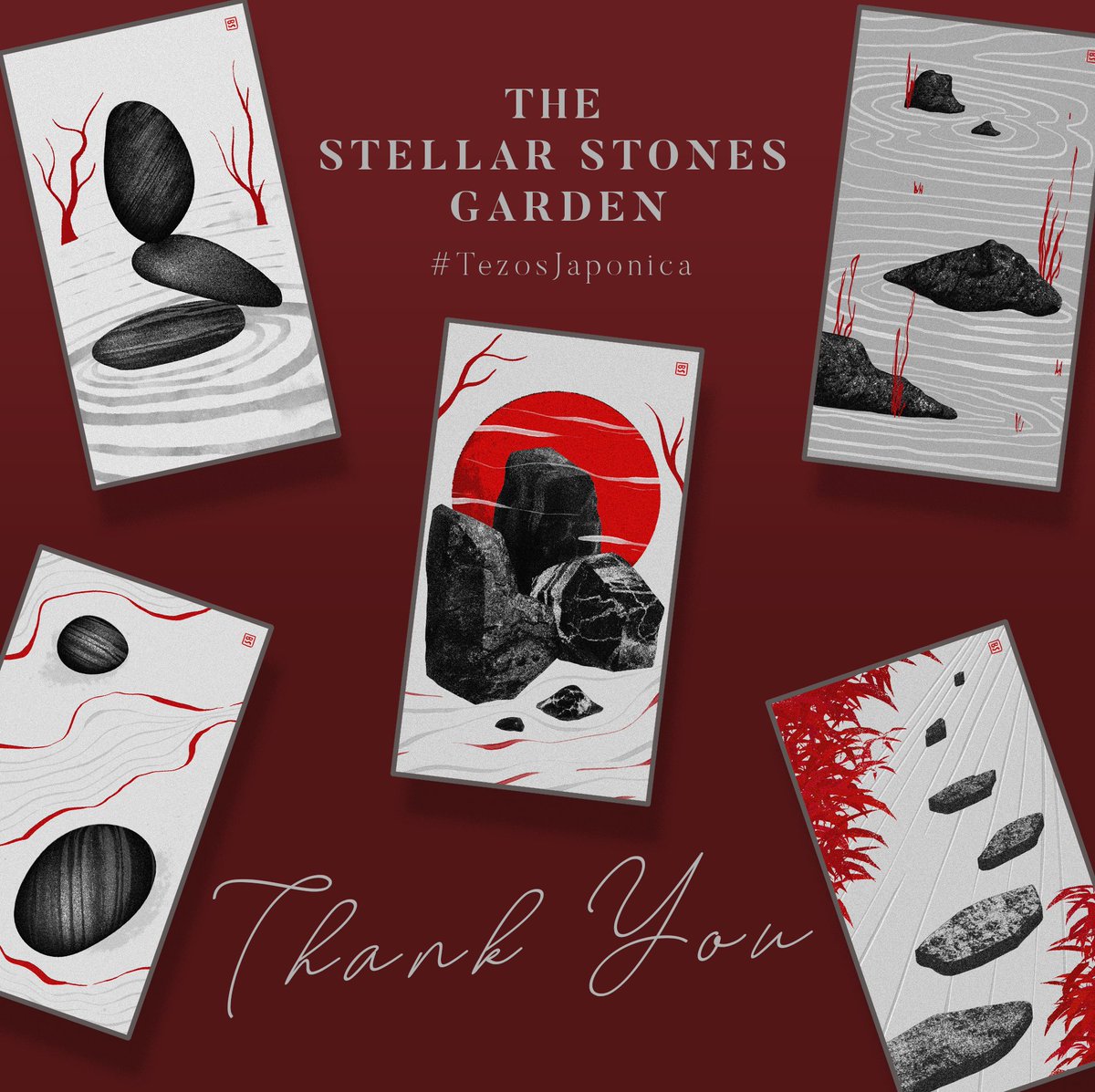 Big Thank You for collecting the stellar stones garden to:
<a href="/MarcAndrewDeley/">DELEY.ETH</a> <a href="/rodrigoplant/">Rodrigo T.</a> @StudioLitch <a href="/Aquaponics_Kana/">水耕香菜</a> <a href="/nathansonic/">ᎣᎯᎿᏲᎯᎣ</a> <a href="/paldipaldi/">paldipaldi | Faldian Irfandi</a> <a href="/astrabonniie/">AstraBonnie</a>
tz...33F, tz...H1P, tz...oKX, tz...MS, tz...uwk

I hope the artwork brings you a fortune.

All the best to you guys