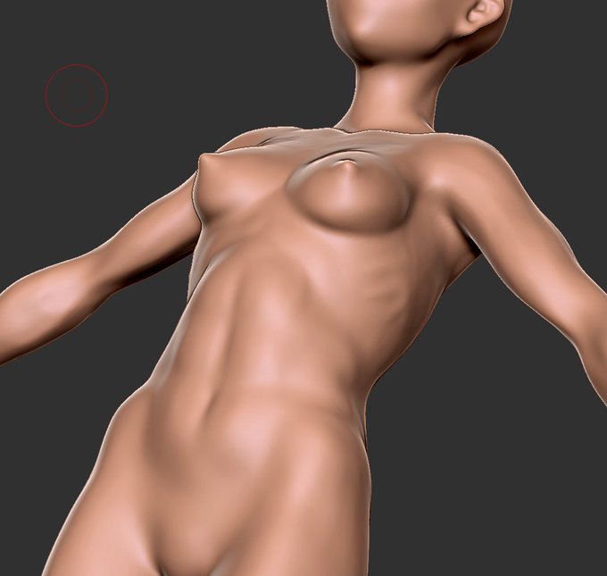 ご無沙汰しております。
Zbrushとか触ってみたりしてます。
初人体。 