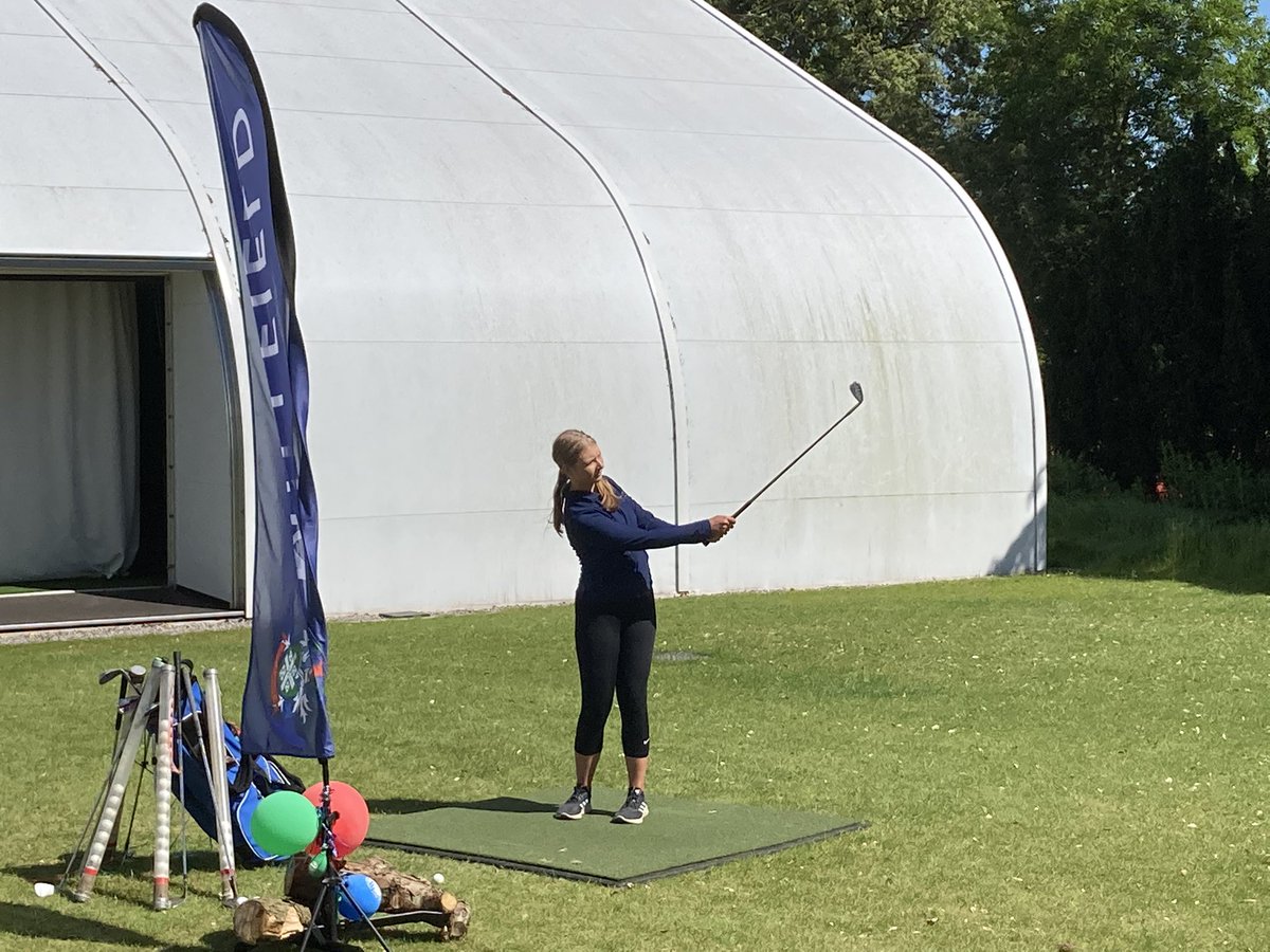 ‘Hit the Target’ golf challenge, new leader, Sophie with 300 point’s! Pressure what pressure!!!! #MillfieldGivingDay <a href="/MillfieldSport/">MillfieldSport</a> <a href="/omsociety/">OM Society</a> <a href="/MillfieldSenior/">Millfield School</a> <a href="/portwayhouse/">Portway House</a>