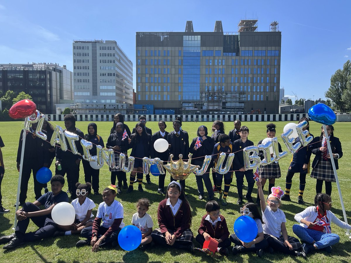 ArkBDA's tweet photo. What a fantastic street party to celebrate the Queen’s #PlatinumJubilee! Our student council from Reception to Year 10 all celebrated together. #ArkCelebrates https://t.co/JJuHo0Jkzp