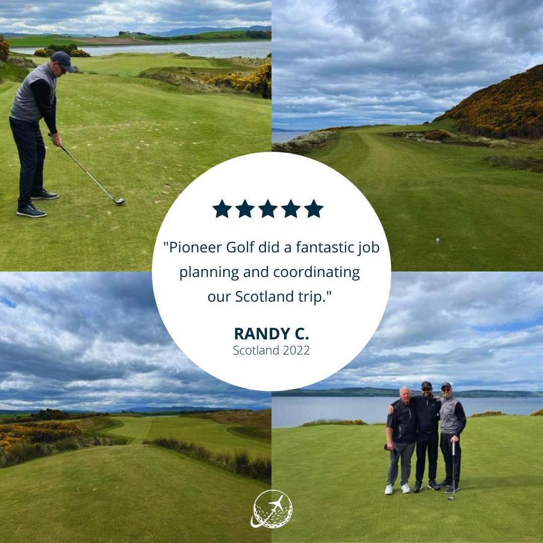 Randy and fellow golfers enjoying a beautiful round at @CastleStuart this week! We love when our clients share their travel photos!

#Castlestuart #Scotland #golftrp #inverness