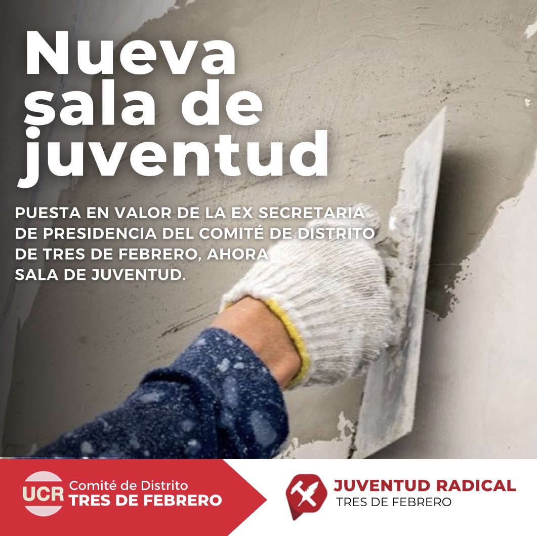jrtresdefebrero's tweet photo. LA NUEVA SALA DE JUVENTUD ESTÁ EN MARCHA 🚧👷🏽🇮🇩

Desde el día uno nos propusimos a iniciar una etapa bisagra en nuestra organización local. 👉🏻 Hace décadas que arrastramos una deuda pendiente por la adquisición de un espacio físico propio en condiciones para poder reunirnos. https://t.co/2xf2gvhBFN