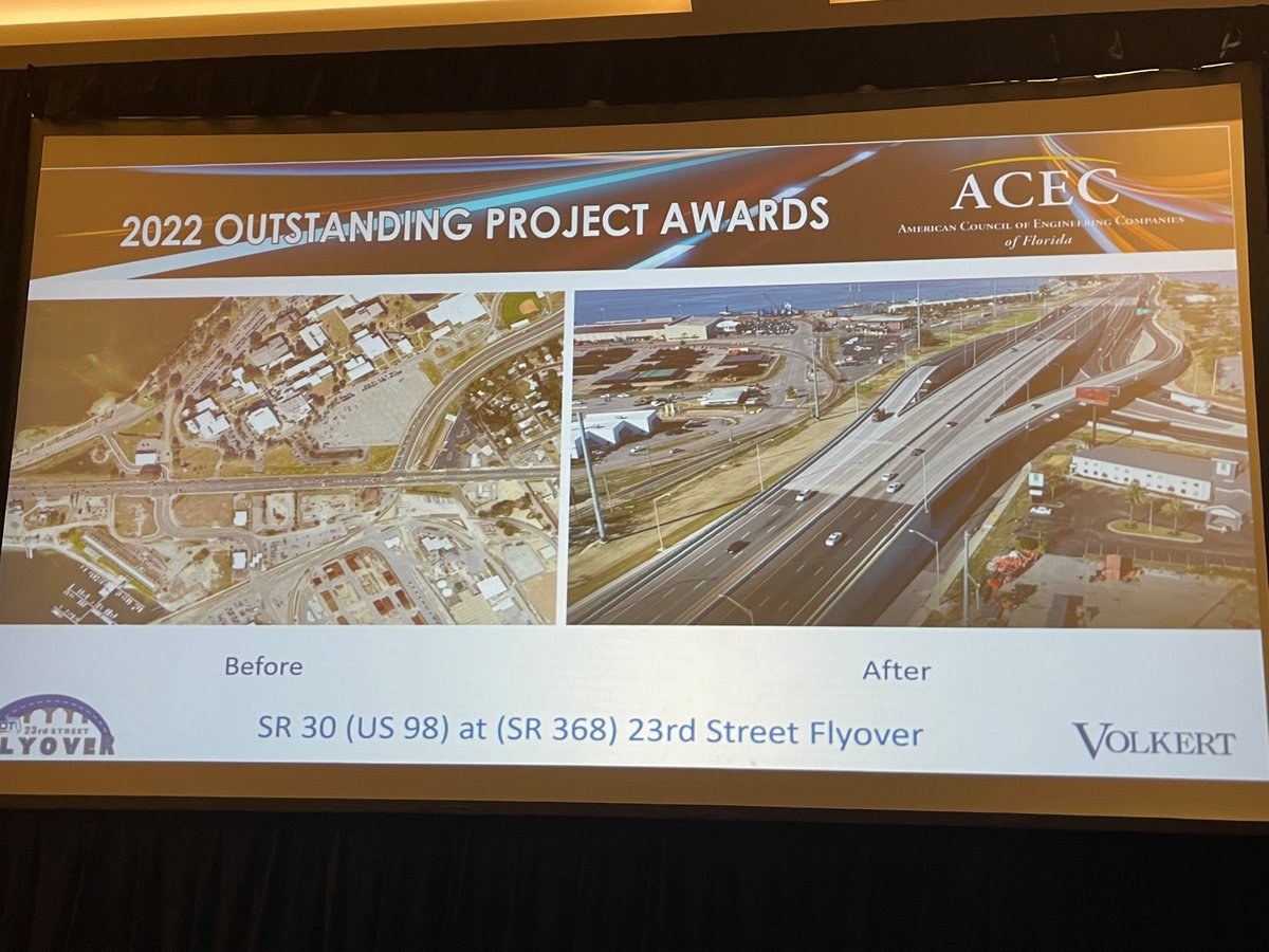 volkertinc's tweet photo. Congrats @MyFDOT_NWFL for the 2022 ACEC-FL Outstanding Major Project Award for the SR 30 (US 98) at (SR 368) 23rd Street. Volkert is proud to be a part of your team! #thisisVolkert https://t.co/uvbCzLZ5hX