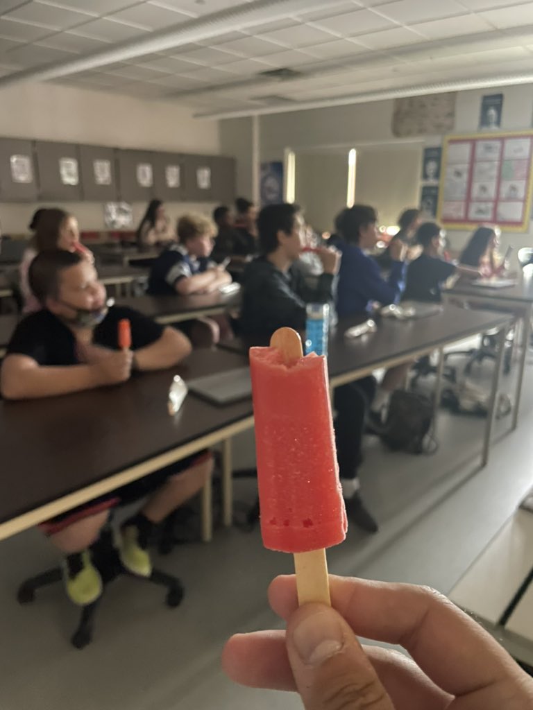 Chillin’ out after a long week of testing! Ice Pops and Cool Runnings for everyone!