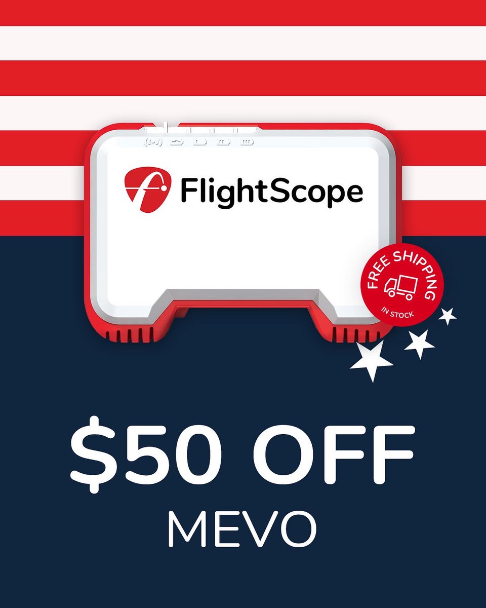 FlightScopeGolf's tweet image. Our FlightScope Memorial Day Weekend savings event starts NOW 🇺🇸

Take $200 off Mevo+ and $50 off Mevo now through Monday! No promo code needed. 

🛍 flightscopemevo.com

#FlightScope
#PerformanceDataYouCanTrust