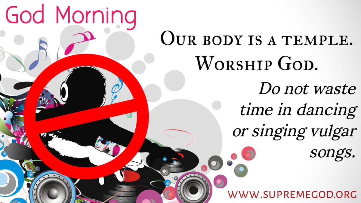 sudhishkumar88's tweet image. 🌅 #GodMorningFriday
OUR BODY IS A TEMPLE. WORSHIP GOD. Do not waste time in dancing or singing vulgar songs. ~ @SaintRampalJiM

&quot;To get more information, Kindly Visit- SANT RAMPAL JI MAHARAJ Youtube Channel.&quot;