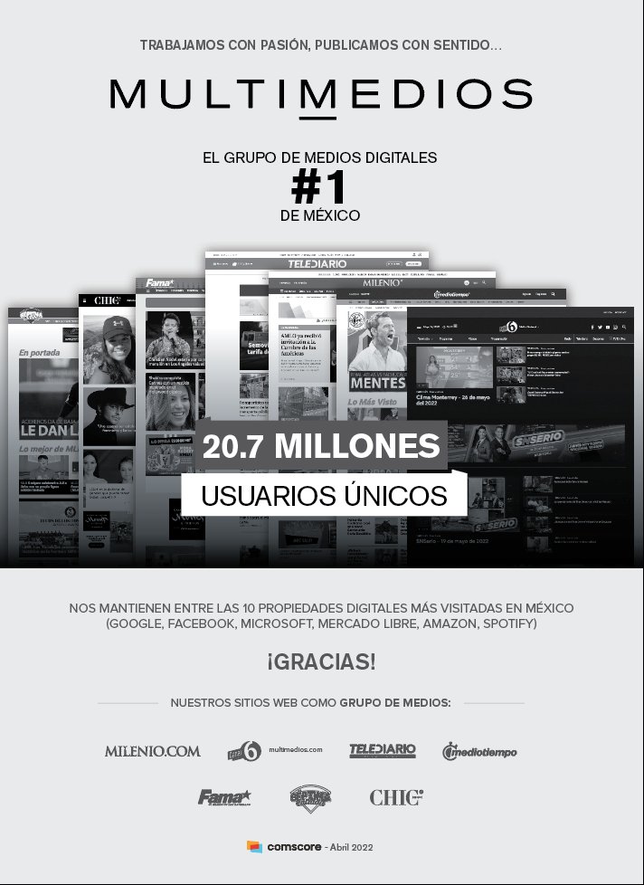 panchogzz's tweet photo. Felicidades a todo el equipo digital de #MULT1MEDIOS.
@Milenio, @mileniotv, @mediotiempo, ,@telediariomty, @telediario, @multimediostv, @septimaentrada_, @chicmagazinemx, @laaficion, @mmdeportesmx y @famamilenio https://t.co/cZFEVqhO7H