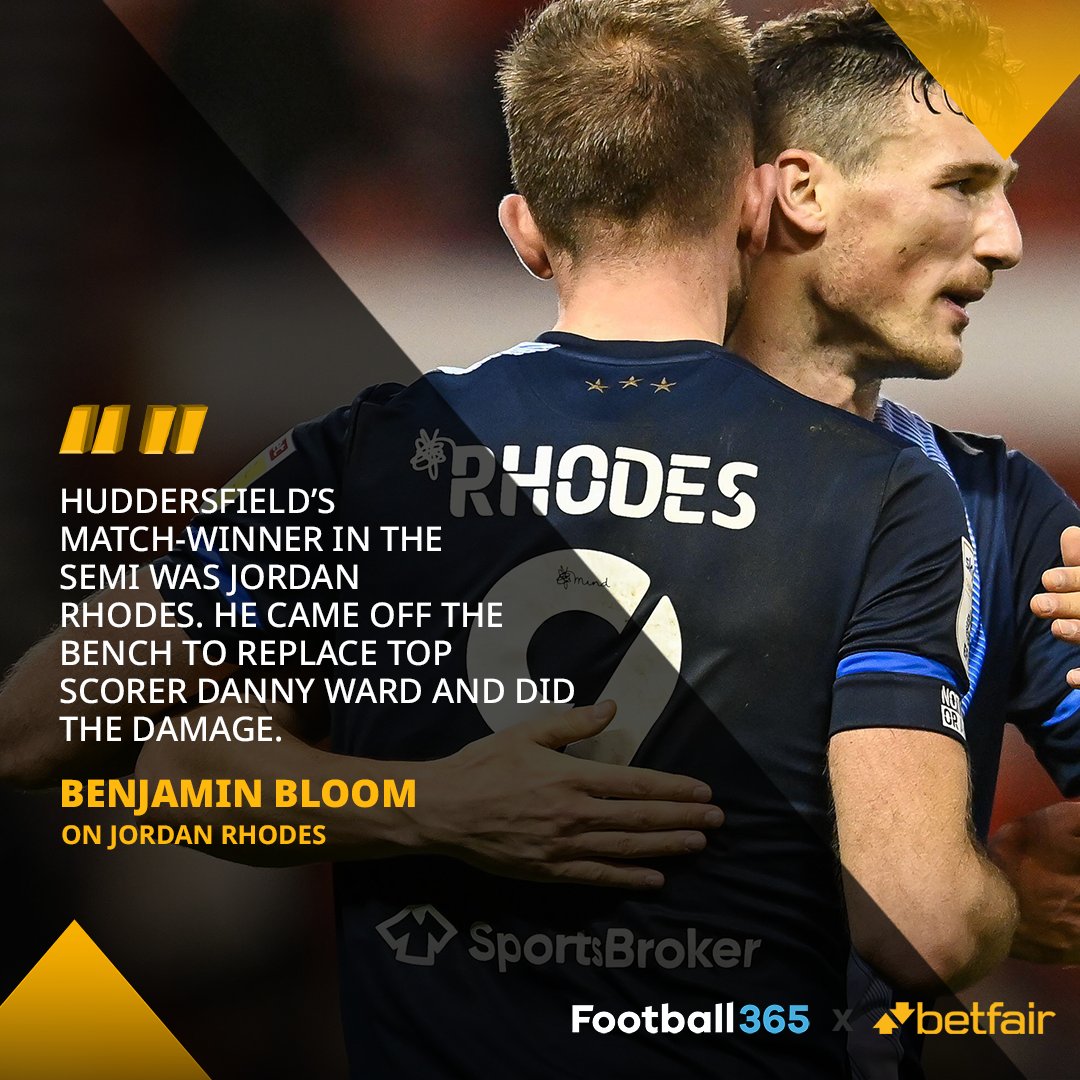f365efl's tweet photo. @Benjaminbloom 👀 Can Jordan Rhodes do the damage at Wembley this weekend? #htafc 

⚽️ Rhodes is 6/1 to score first with @Betfair 

https://t.co/g3yoljYMBf

18+ | BeGambleAware | #Ad https://t.co/Sdl7IY5X9x