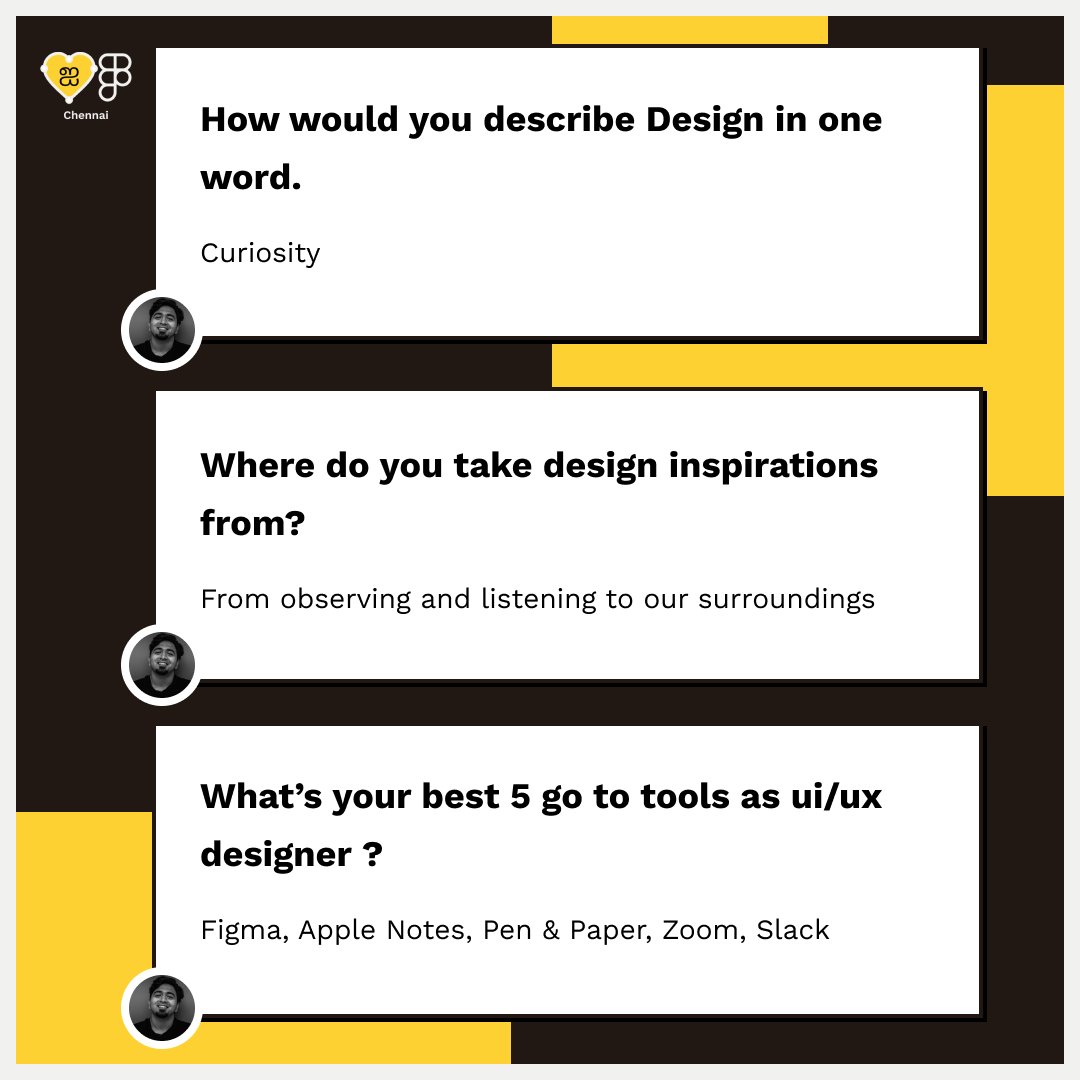 fof_chennai's tweet photo. Vanakkam Designers😀 

#newinitiative #designerstalks FoF Chennai Presents Fireside chat with designers. This week we have our 
dynamic Guest Hari Kumaran Babu with us  in our design conversation. Check out this post to know more :D. Thanks Hari Kumaran for graciously accepting t https://t.co/gDs2wcMWBc