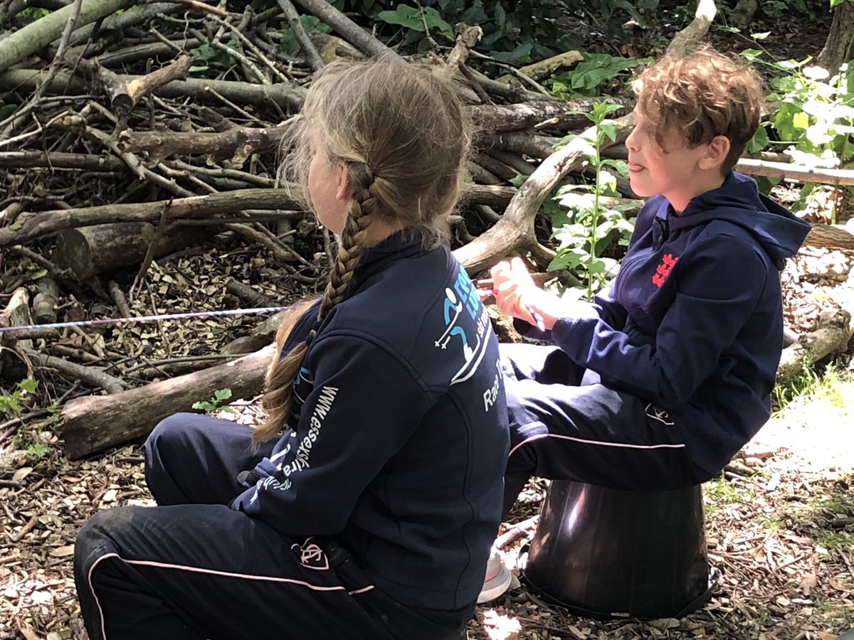 AlleynCourtMath's tweet photo. Year 6 forest school, such a joy to see the interaction with the activities and each other #ACJubilee https://t.co/qGBUhb6zOo