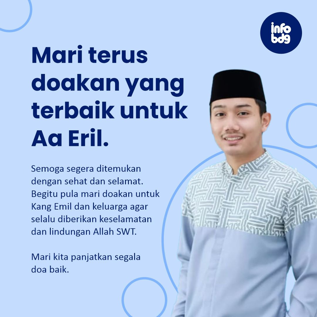 Taruwit, doakan terus aa Eril yuk, semoga aa Eril segera ditemukan dengan selamat dan sehat. Aamiin #infoBDG