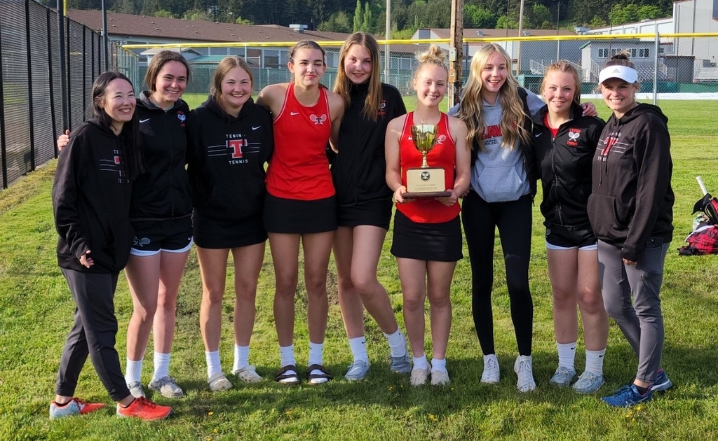 TeninoSD's tweet photo. Congrats to the Tenino Tennis Team on winning their 3rd consecutive District Title!! Additionally, Congrats to Megan Letts who was the 1A Dist 4 Singles Champ! Megan was also selected as a WIAA Athlete of the Week and will be competing today in Yakima for State! Good Luck Megan!! https://t.co/c2UcJdy6r4