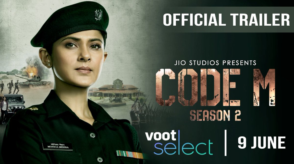 #CodeM2 trailer out. This one looks swash buckling. @jenwinget @TanujVirwani @swanandkirkire #CodeM2OnVoot @VootSelect #JenniferWinget #siddharthkannan #sidk