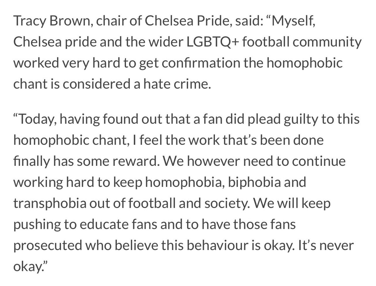 Our Chair @Chelseagirl78 made it clear today. Homophobia, Biphobia and transphobia has no place in Football. <a href="/CPSUK/">Crown Prosecution Service</a> #RetireTheChant #NoToHate #FootballForAll 🏳️‍🌈🏳️‍⚧️ #LGBTQ
