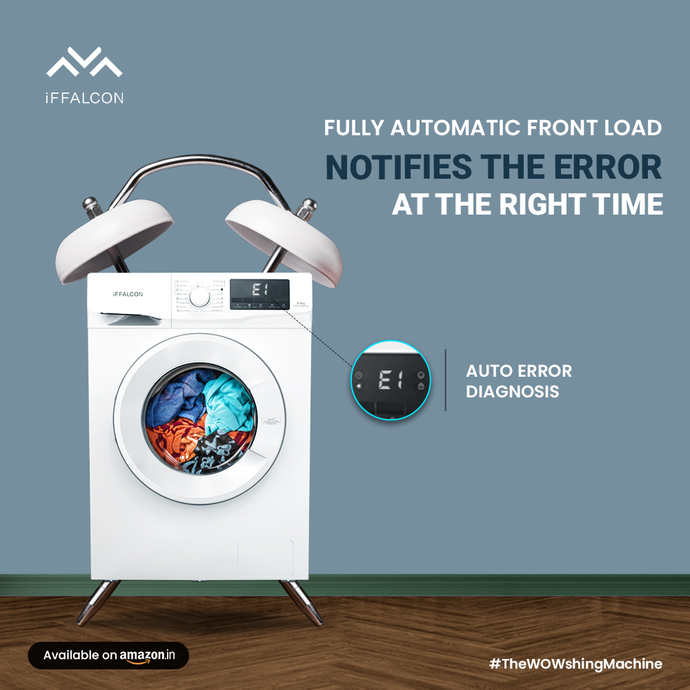 iFFALCONIndia's tweet photo. No more hassle because the auto error diagnosis feature of the iFFALCON Fully Automatic Front Load #TheWOWshingMachine automatically detects the problem and notifies you.
Buy now: https://t.co/RomGb2omm8
#WashingMachine #Laundry #AutoErrorDiagnosis #LaundryTime #LaundryDay https://t.co/ov8NKyDUTQ