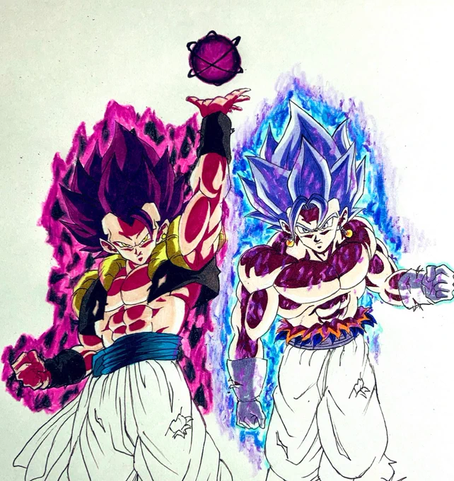 これ描き直そうかな!!
破壊や浄化系を極めるゴジータ
神の力を極めるベジット 