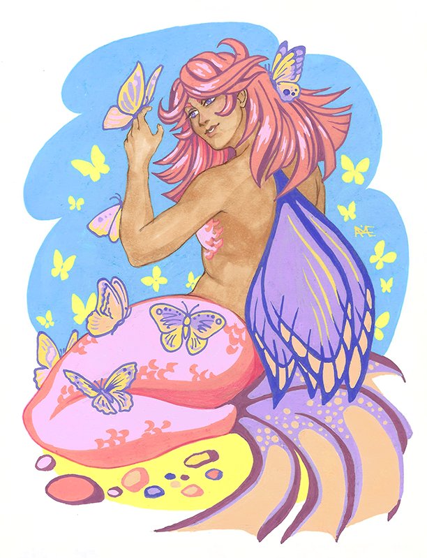mr_ame_'s tweet photo. 5/6 Butterflies #mermay #mermay2022 https://t.co/IwonzlHZZT