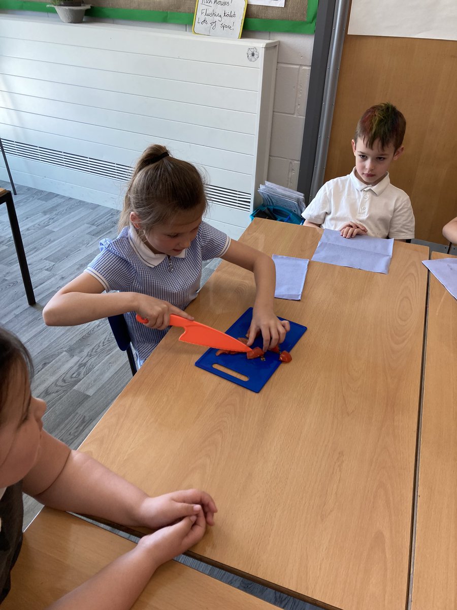 DeltaCravenY2's tweet photo. The class loved Classroom Kitchen this afternoon, making one of Mr Rhodes’ favourite starters - bruschetta! 🇮🇹 🥖 🍅 🧅 🌿 @DeltaCraven @ClassroomK https://t.co/lTwhk6ogvk