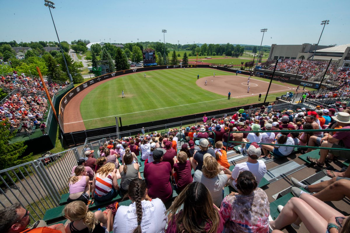 HokiesSoftball's tweet photo. We can't wait to see you all this afternoon!

As a reminder, no umbrellas will be permitted inside Tech Softball Park. https://t.co/zhwcGRb90C