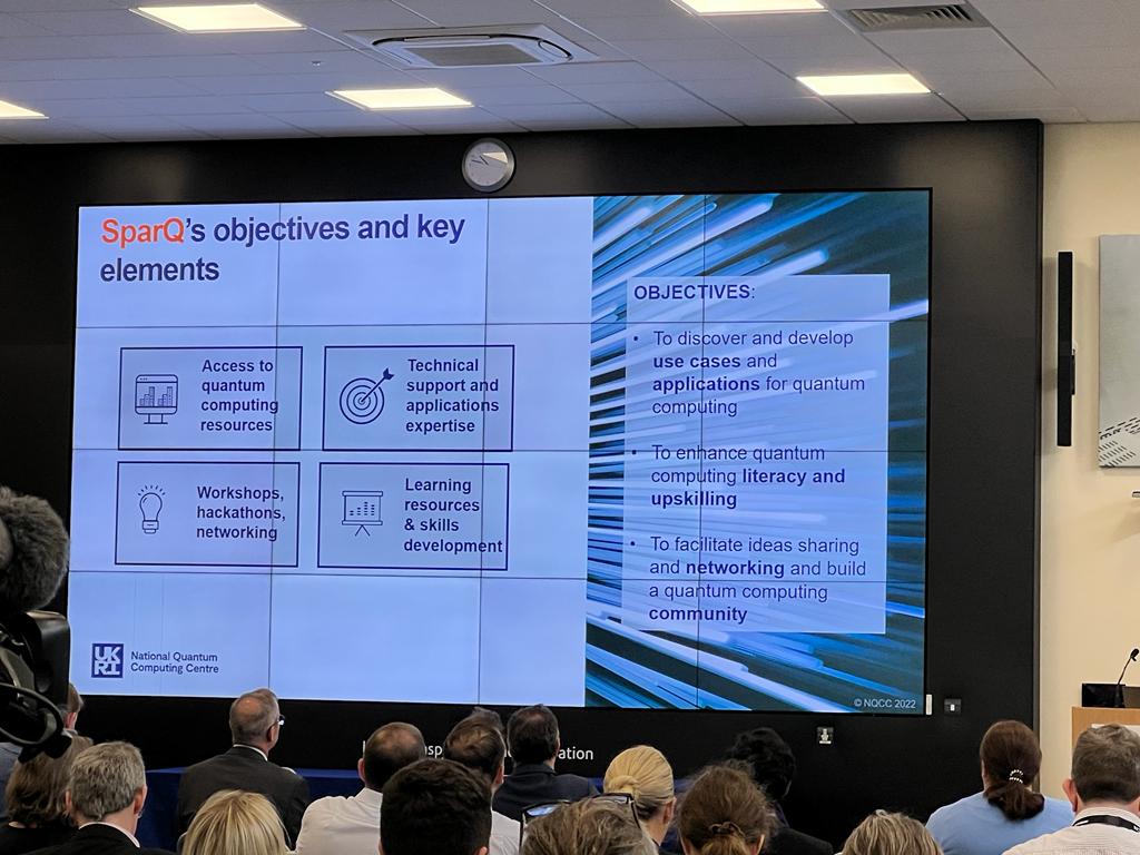 OxInst's tweet photo. It was great to attend the event held by the #NQCC announce the launch of the first of its Quantum Readiness Programme, SparQ. Congratulations to @OxfordQCircuits for being the first collaborators as part of SparQ!
@IlanaWisby 

#OxInstIsListening #QuantumComputing #QuantumEvent https://t.co/rYXEGkbaGf