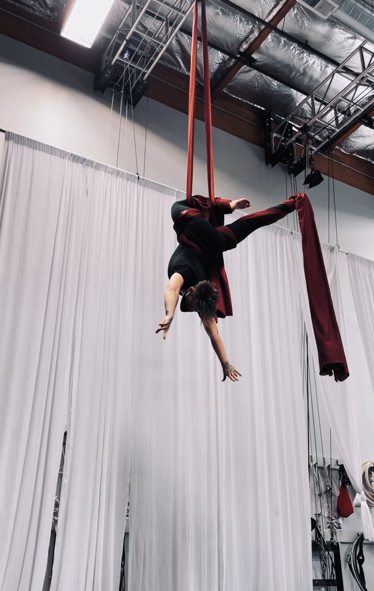 HarlequinGrim's tweet photo. After three years of on-and-off classes, I got accepted into a 9 month intensive circus program! It’ll be 20+ hours a week of training.

My discipline of choice: aerial silks!

I never could afford college after high school, but it’s for the best; I found my path.

Here I go! 🎪 https://t.co/it4C9bWxI0