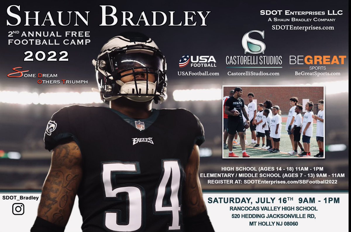 Free Football camp hosted by one of our own ❤️🖤Register: at SDOTenterprises.com/SBFootball2022