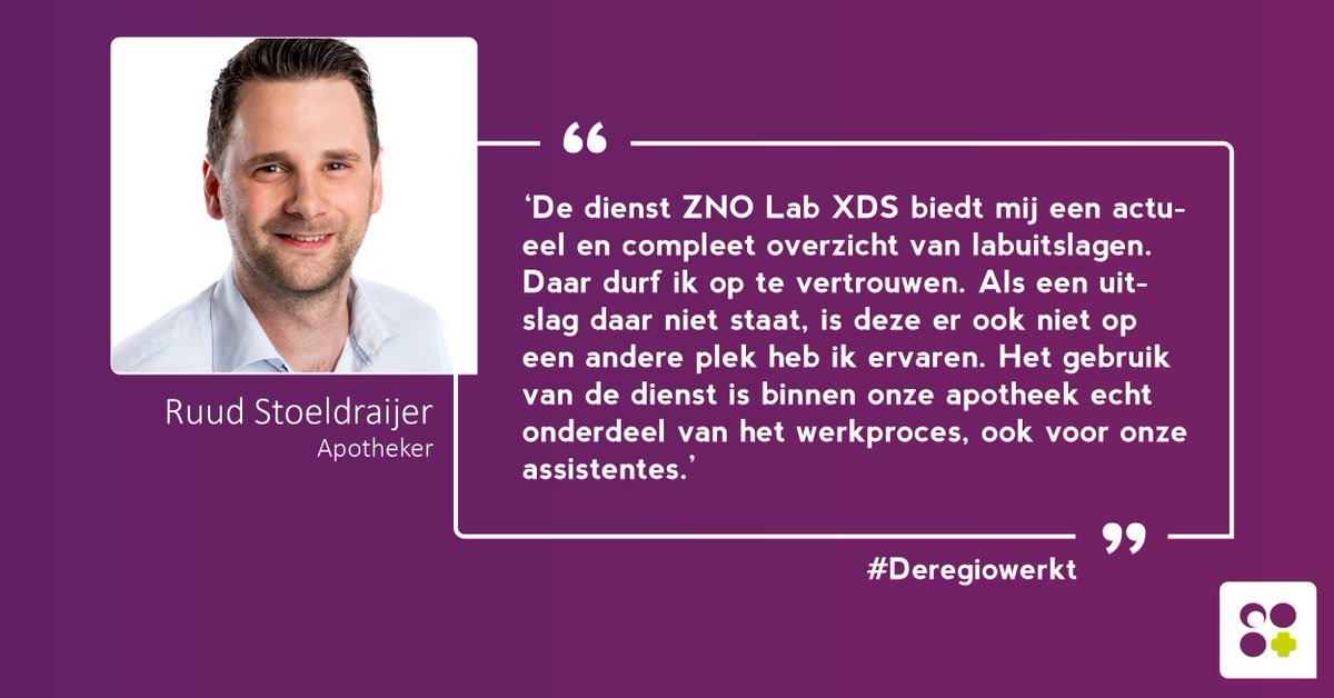 In ons mooie Twente wisselen we al geruime tijd labuitslagen uit tussen het laboratorium en apothekers in het kader van medicatiebewaking. Wie, waar en waarom? Dat lees je op onze website: bit.ly/38o2K7w