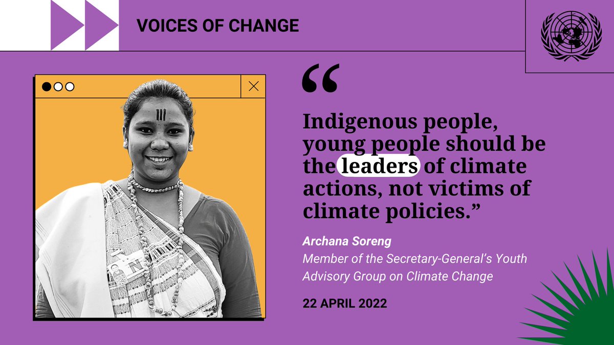 Indigenous communities protect more than 20% of the 🌍 land and 80% of its biodiversity. 

Check out the new episode of the Voices of Change series, as climate activist @SorengArchana explains why we need to preserve the rights of indigenous communities: bit.ly/3a1khDb