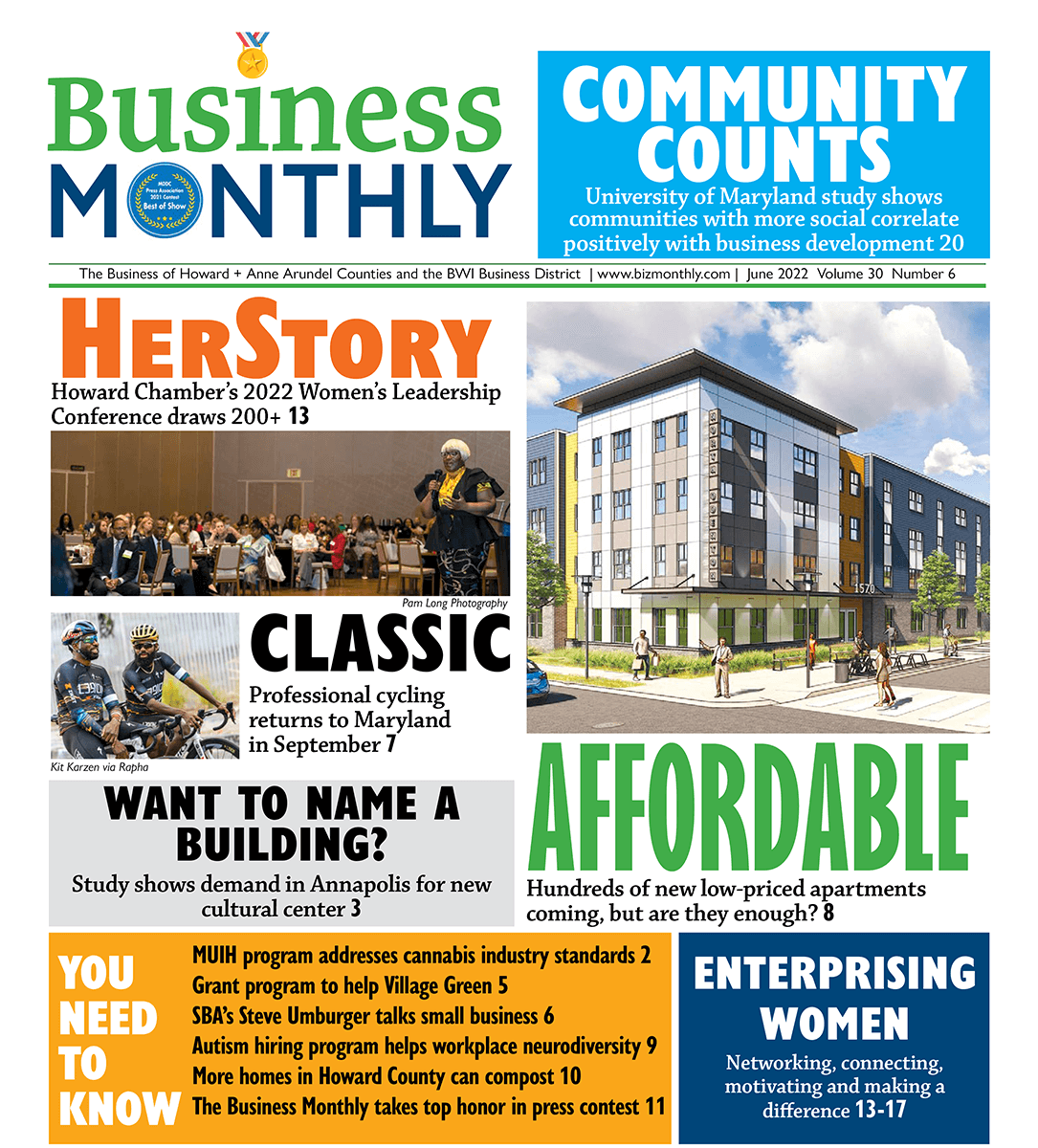 BizMonthly's tweet photo. Now being distributed: the June 2022 issue of The Business Monthly!

Read: special section saluting enterprising women
economic impact of the return of professional cycling to central Maryland
recycling and composting in Howard County, and more!

Pick it up at >320  locations! https://t.co/wtYDYcwNh9