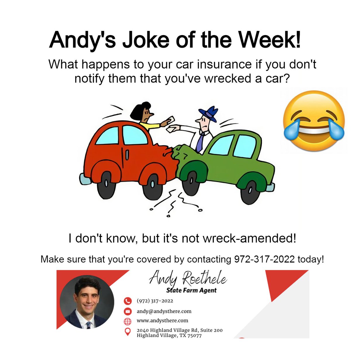 andysthere's tweet image. Happy Friday everyone! Enjoy this week's joke, and stay tuned for next Friday!😂❤️