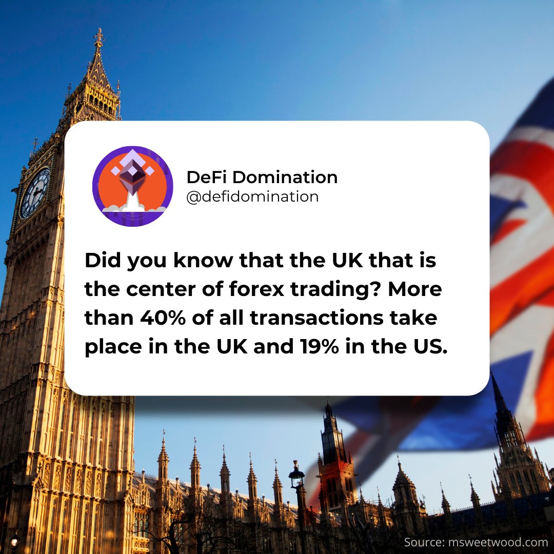 #FunFactFriday! If you assume that the US that is the center of all things to do with foreign currency exchange, the United Kingdom will prove you wrong 🇬🇧

Although the US only accounts for 19% of trades, the US dollar is featured in around 80% of all trades 💵