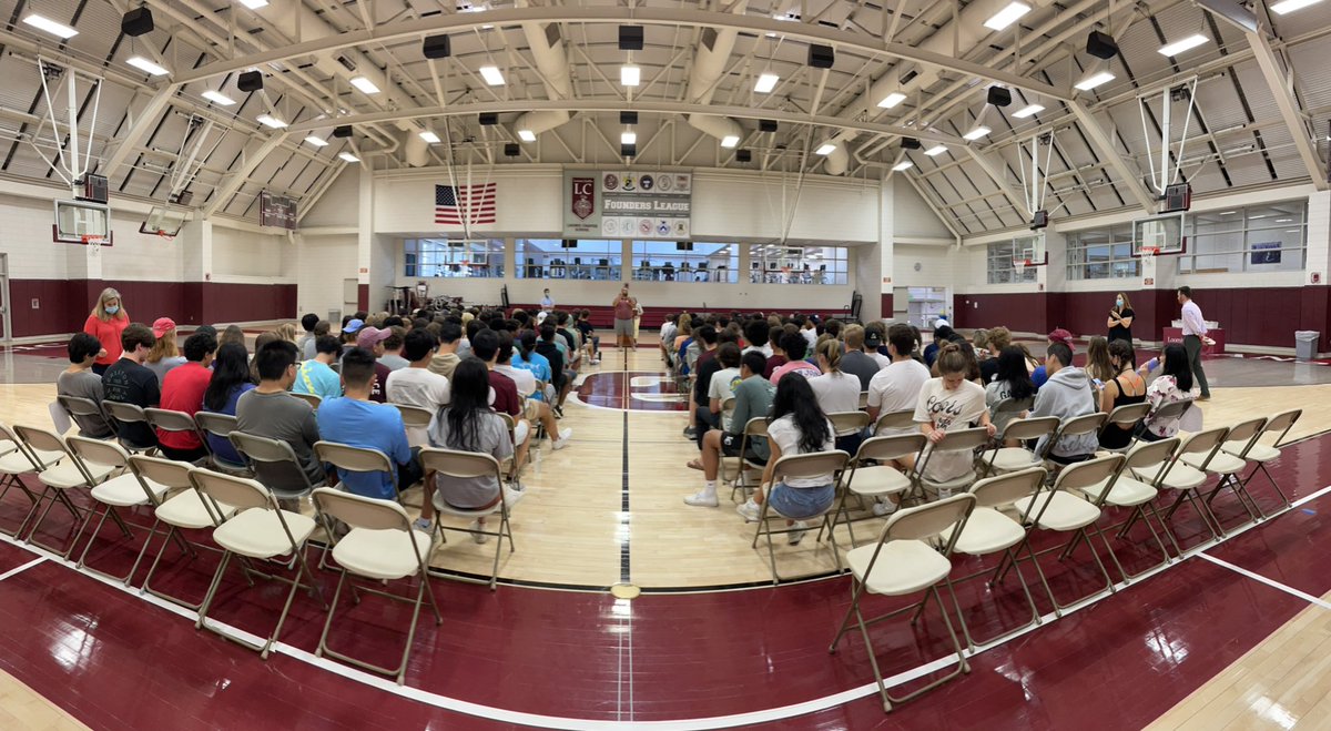 FredJKuo's tweet photo. Rehearsal #1 for the @loomischaffee Class of 2022. #PelicanPride https://t.co/cp4uMb6J5l