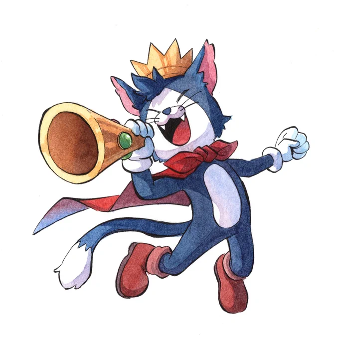 Cait Sith (at least half of him) painted! 