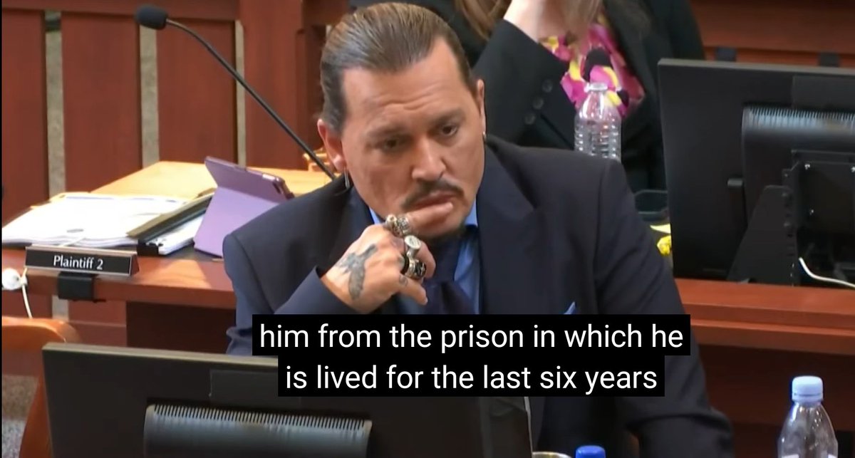 Gryfindoralways's tweet photo. Ben:This case for Mr. Depp is not about money. It has never been about money. Nor is it about punishing Miss Heard. It's about freeing himself from the prison in which he has lived for the past six years. It's six years to the day.
#JohnnyDeppIsInnocent #IBelieveJohnnyDepp https://t.co/DPCTHQMkwl