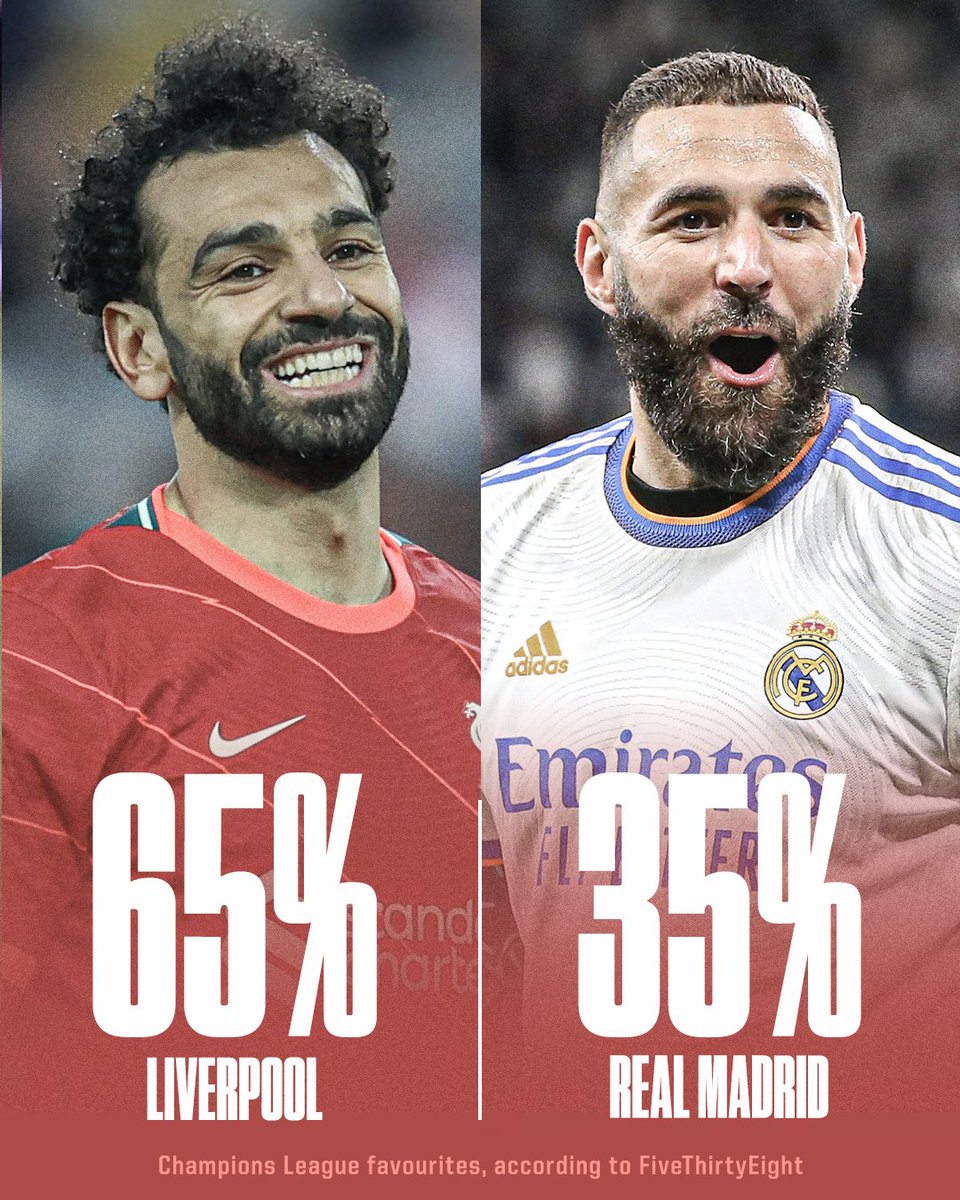 ESPNFC's tweet image. Liverpool are firm favourites for the Champions League final 🏆👀