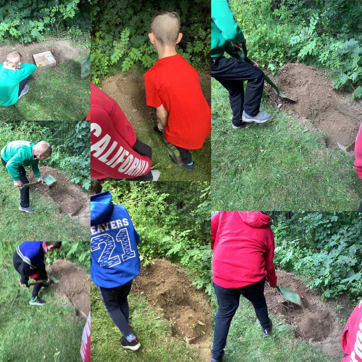 L6Abbey's tweet image. Burying our time capsule #expressphase