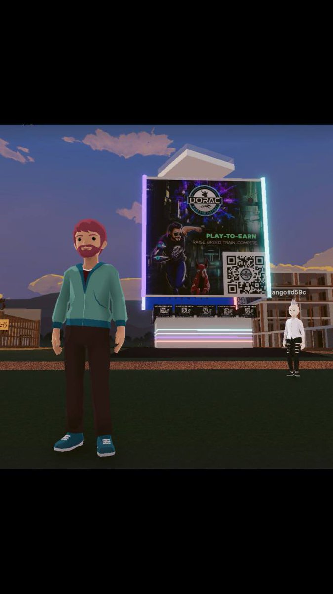 DoRac_Official's tweet photo. We are in metaverse! 

Roaming around @decentraland? Say hi to DoRac 😉

#Metaverse #NFTGame #Play2Earn https://t.co/z9MPv1g0kq