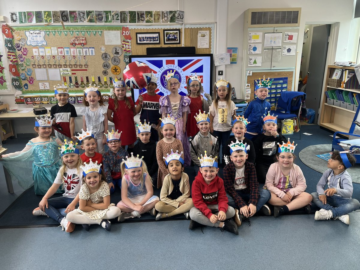 MrsLShaw's tweet photo. Happy Platinum Jubilee Party from Class 1J 👑@MiltonPrimary17 https://t.co/LxUCLgQY0F