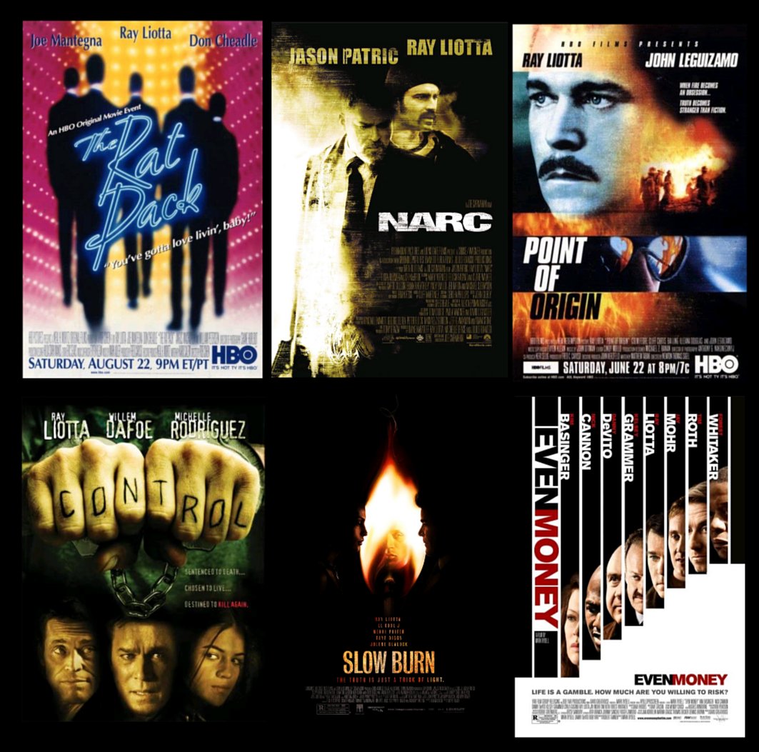 Small Ray Liotta Fest at this point..and yeah i got MORE

#TheRatPack 1998
By #RobCohen

#Narc 2002
By #JoeCarnahan

#PointOfOrigin 2002
By #NewtonThomasSigel

#Control 2004
By #TimHunter

#SlowBurn 2005
By #WayneBeach

#EvenMoney 2006
By #MarkRydell

#FilmTwitter
#RayLiotta
#DVD